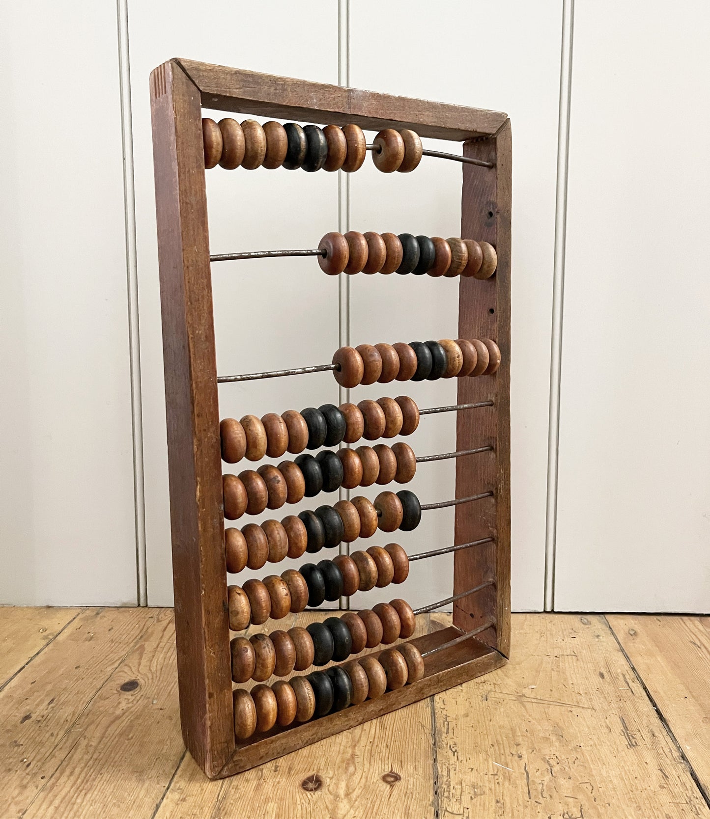 Old wooden school abacus