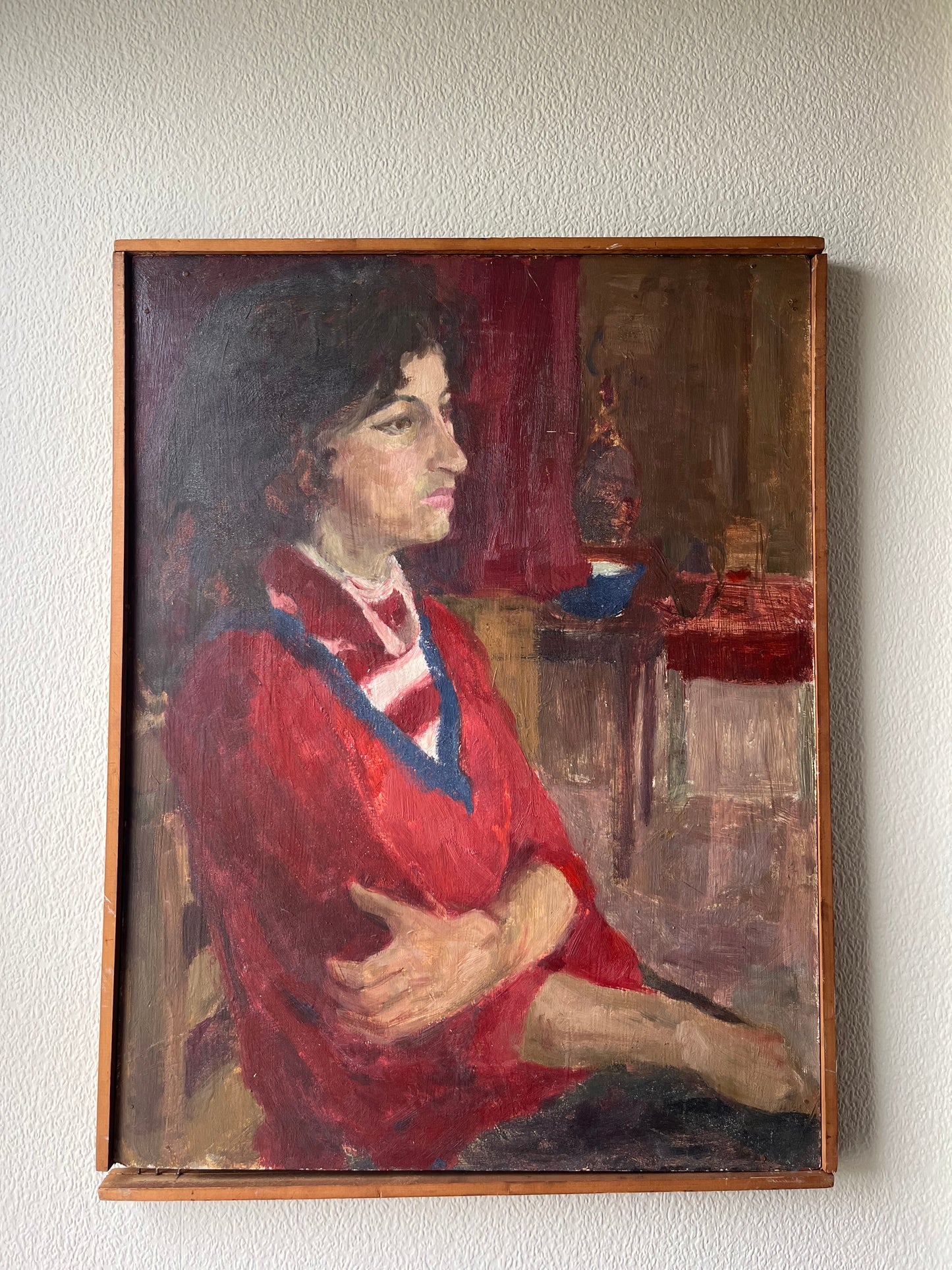 Woman in Red Jumper